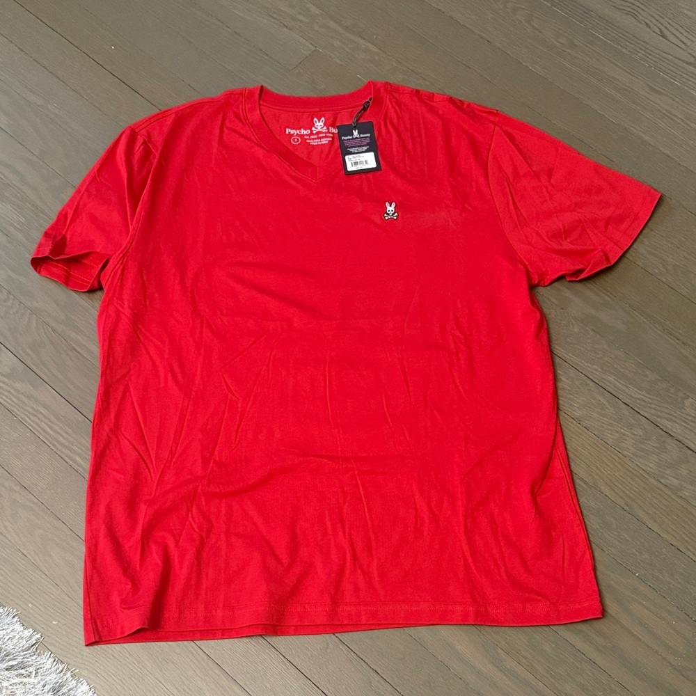 Psycho Bunny Men's Vivid Red Short Sleeve Tee